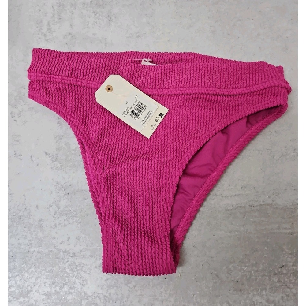 Billabong Bikini Bottom Juniors Small Summer High Maui Rider Rib Pink Punch M